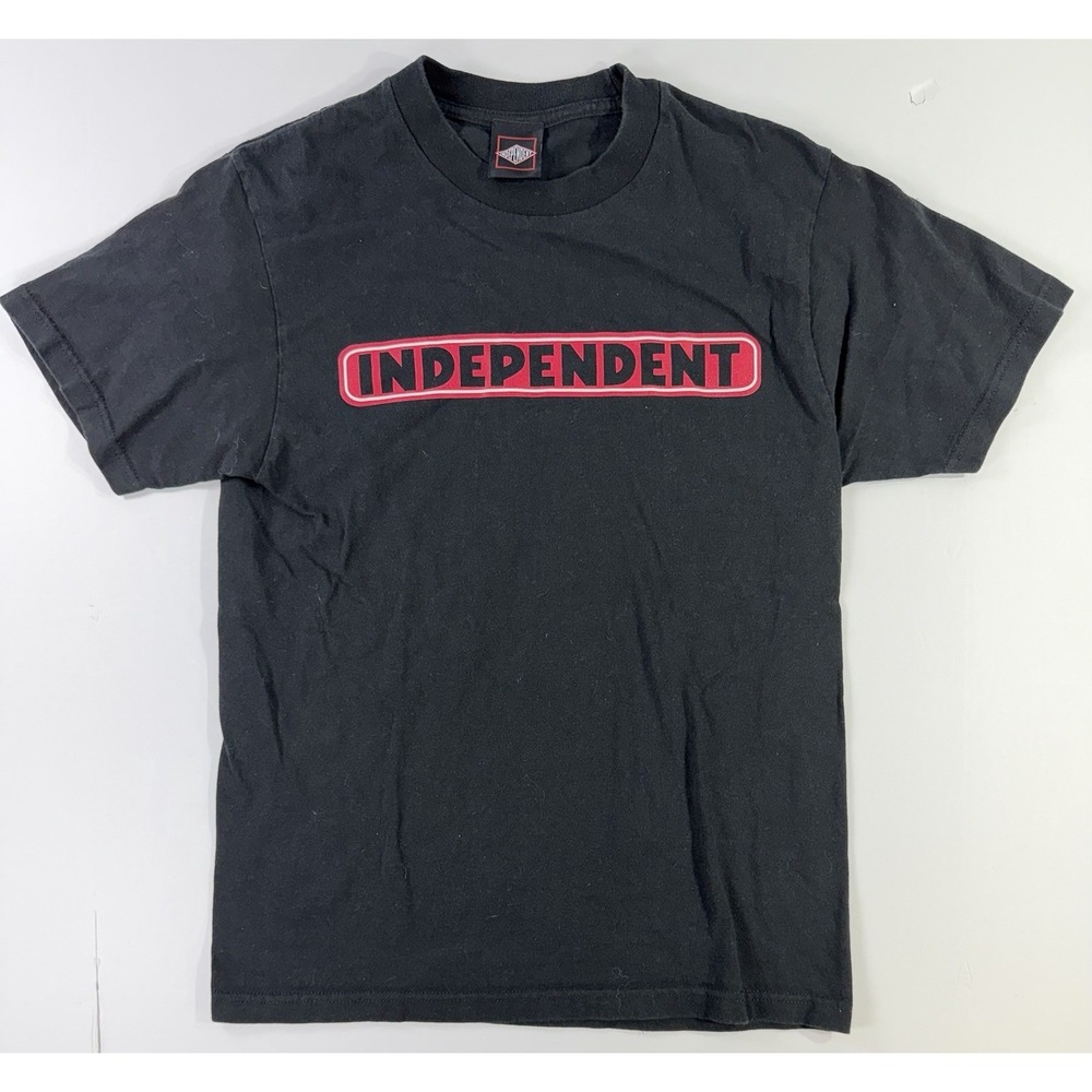 Independent Trucks Skate T Shirt Black Red Logo Short Sleeve Mens Small